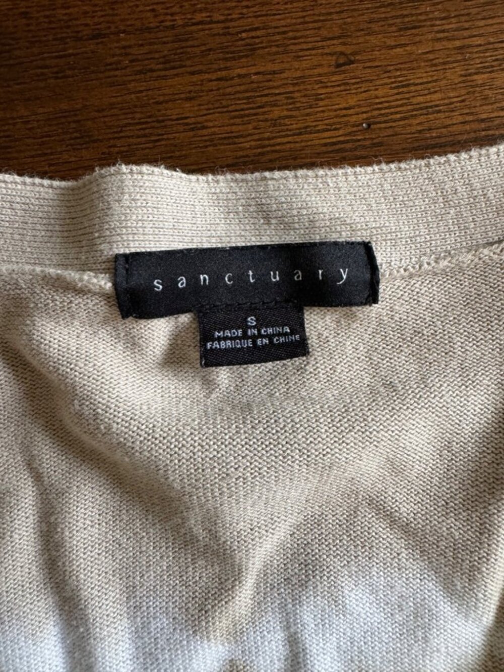 Sanctuary Knit Cardigan Sweater Beige Tie Dye Oversized Duster Length Sm - Picture 4 of 6